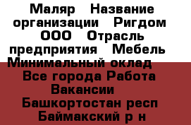 Маляр › Название организации ­ Ригдом, ООО › Отрасль предприятия ­ Мебель › Минимальный оклад ­ 1 - Все города Работа » Вакансии   . Башкортостан респ.,Баймакский р-н